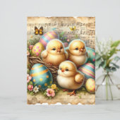 ヴィンテージ水色イースターシックスクレープブック紙 (スタンド正面)