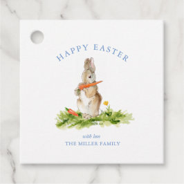 ヴィンテージ水色イースターバニー フェイバータグ