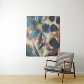 ヴィンテージ水色エレガントきらめくフローラ タペストリー (インサイチュ)