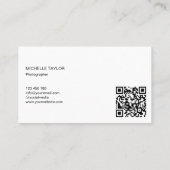 ヴィンテージ水色カメラ撮影プロフェッショナル 名刺 (裏面)