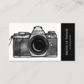 ヴィンテージ水色カメラ撮影プロフェッショナル 名刺 (正面)