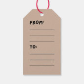 ヴィンテージ水色サンタメリークリスマスギフトラベル ギフトタグ (裏面)