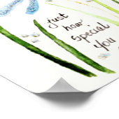 ヴィンテージ水色トンフライ常に覚えている文字 ポスター (角)