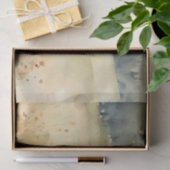 ヴィンテージ水色ハイランドカーフの切り離し10"x15" 薄葉紙 (ギフト)