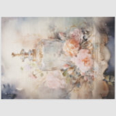 ヴィンテージ水色パステルみすぼらしいシックな香り 薄葉紙 (正面)