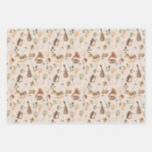 ヴィンテージ水色マザーグース子供部屋キッズトイズ ラッピングペーパーシート (正面)