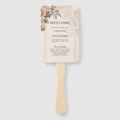 ヴィンテージ水色ラスティテラコッタバラプログラム ハンドファン (正面)