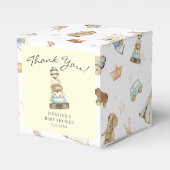 ヴィンテージ水色触覚リングや輪ベビーシャワー フェイバーボックス (正面サイド)