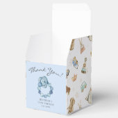 ヴィンテージ水色触覚リングや輪ボーイベビーシャワー フェイバーボックス (オープン)