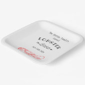 ヴィンテージ水色 – 赤ロブスター ペーパープレート (傾斜あり)