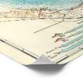 ヴィンテージ水路図メンドタ湖 ポスター (角)