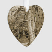 ヴィンテージ水車 オーナメント (正面)