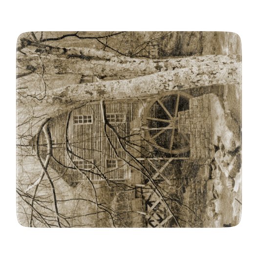 ヴィンテージ水車 カッティングボード (正面)