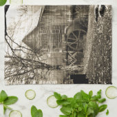 ヴィンテージ水車 キッチンタオル (折り畳み)