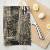 ヴィンテージ水車 キッチンタオル (四つ折り)