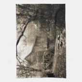 ヴィンテージ水車 キッチンタオル (縦)