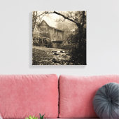 ヴィンテージ水車 キャンバスプリント (インサイチュ (リビング))