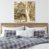 ヴィンテージ水車 キャンバスプリント (インサイチュ (寝室))