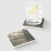 ヴィンテージ水車 ストーンコースター (横)