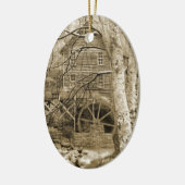 ヴィンテージ水車 セラミックオーナメント (左)