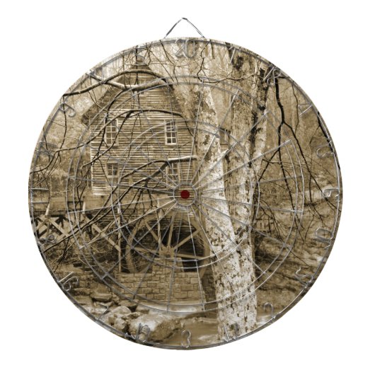 ヴィンテージ水車 ダーツボード (正面)