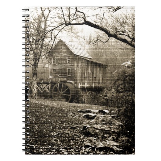 ヴィンテージ水車 ノートブック (正面)