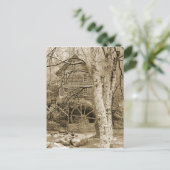 ヴィンテージ水車 ポストカード (スタンド正面)