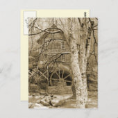 ヴィンテージ水車 ポストカード (正面/裏面)