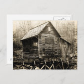 ヴィンテージ水車 ポストカード (正面/裏面)