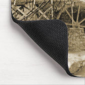 ヴィンテージ水車 マウスパッド (コーナー)