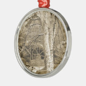 ヴィンテージ水車 メタルオーナメント (左)