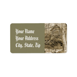 ヴィンテージ水車 ラベル