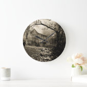 ヴィンテージ水車 ラージ壁時計 (ホーム)