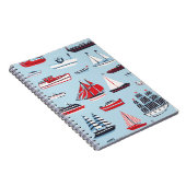 ヴィンテージ水輸送ドードルパターン ノートブック (右側)