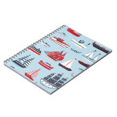 ヴィンテージ水輸送ドードルパターン ノートブック (左側)