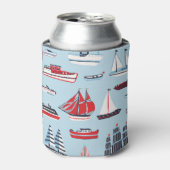 ヴィンテージ水輸送ドードルパターン 缶クーラー (缶正面)