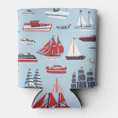 ヴィンテージ水輸送ドードルパターン 缶クーラー (正面)