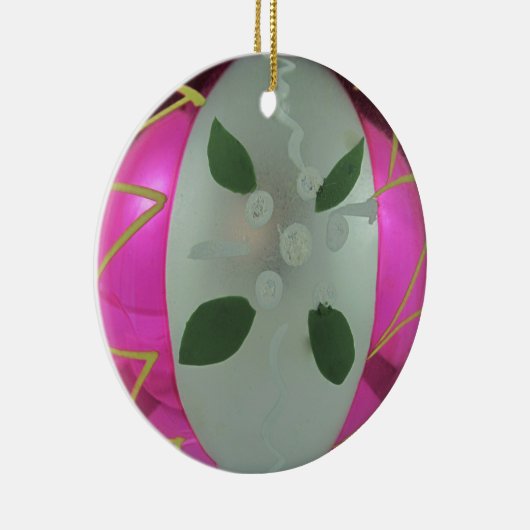 ヴィンテージ水銀ガラスクリスマスボールミスタントー セラミックオーナメント (右)