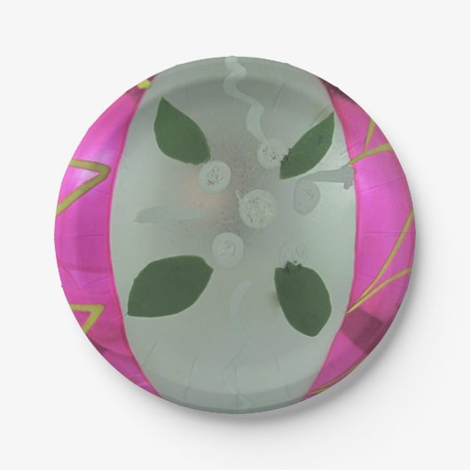 ヴィンテージ水銀ガラスクリスマスボールミスタントー ペーパープレート (正面)