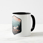 ヴィンテージ氷河ナショナルパークディアマウンテンギフト マグカップ (正面右)