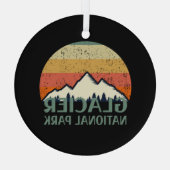 ヴィンテージ氷河ナショナルパーク ガラスオーナメント (裏面)