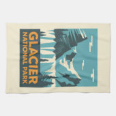 ヴィンテージ氷河ナショナルパーク キッチンタオル (横)