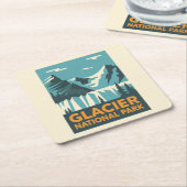 ヴィンテージ氷河ナショナルパーク スクエアペーパーコースター (アングル)