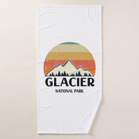 ヴィンテージ氷河ナショナルパーク バスタオル (バスタオル)