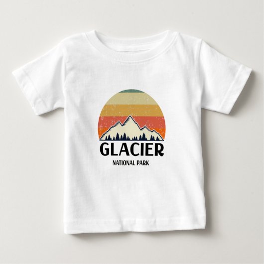 ヴィンテージ氷河ナショナルパーク ベビーTシャツ (正面)