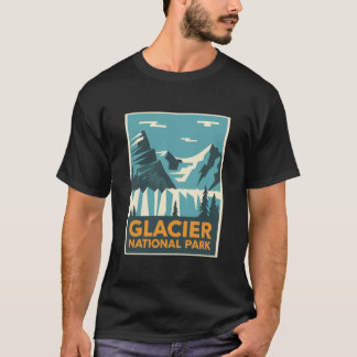 ヴィンテージ氷河ナショナルパーク Tシャツ