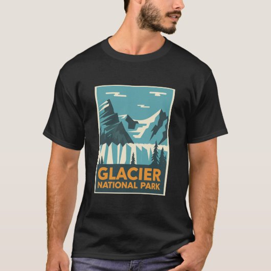 ヴィンテージ氷河ナショナルパーク Tシャツ (正面)