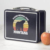 ヴィンテージ氷河国立公園モンタナ極熊 メタルランチボックス (インサイチュ)