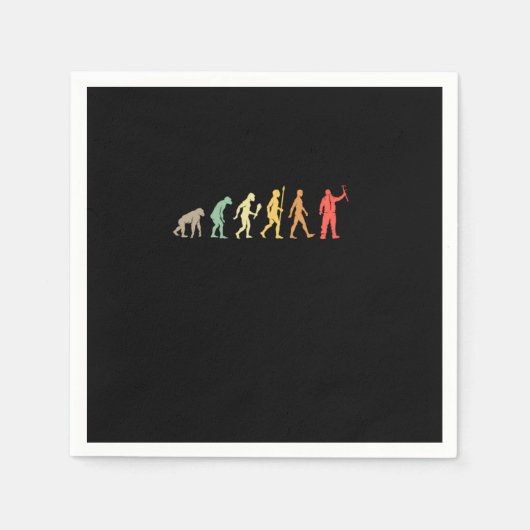 ヴィンテージ氷登山進化クライマーギフトアイディア スタンダードカクテルナプキン (正面)