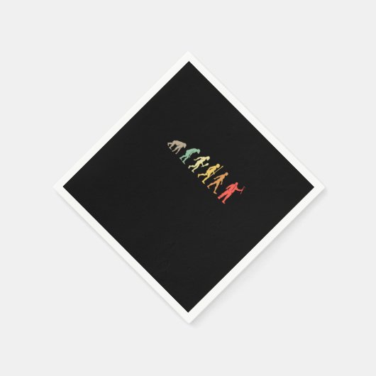 ヴィンテージ氷登山進化クライマーギフトアイディア スタンダードカクテルナプキン (角)